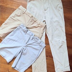 Performance Fabric. Vineyard Vines Kids Beige and Light Blue Chinos & Khakis